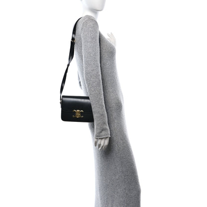Celine Shiny Calfskin Teen Triomphe Black 2 of 10