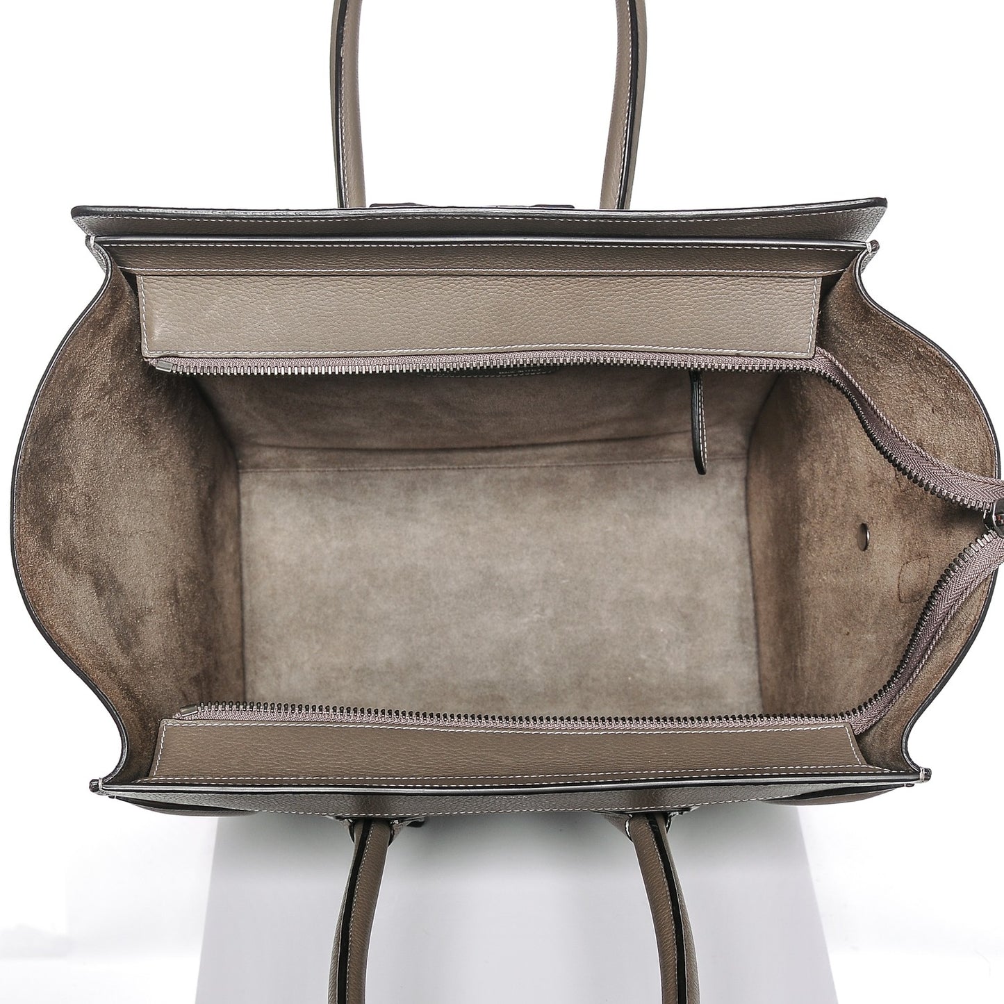 Drummed Calfskin Mini Luggage Souris