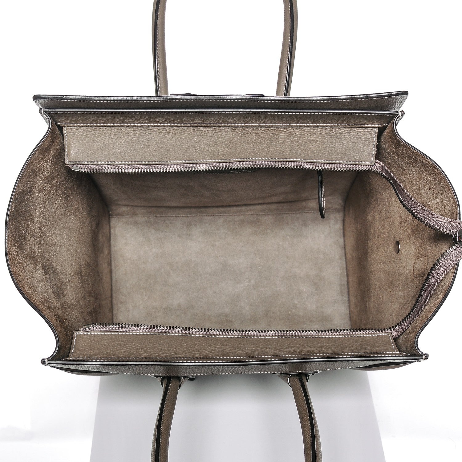 Celine Drummed Calfskin Mini Luggage Souris 5 of 6