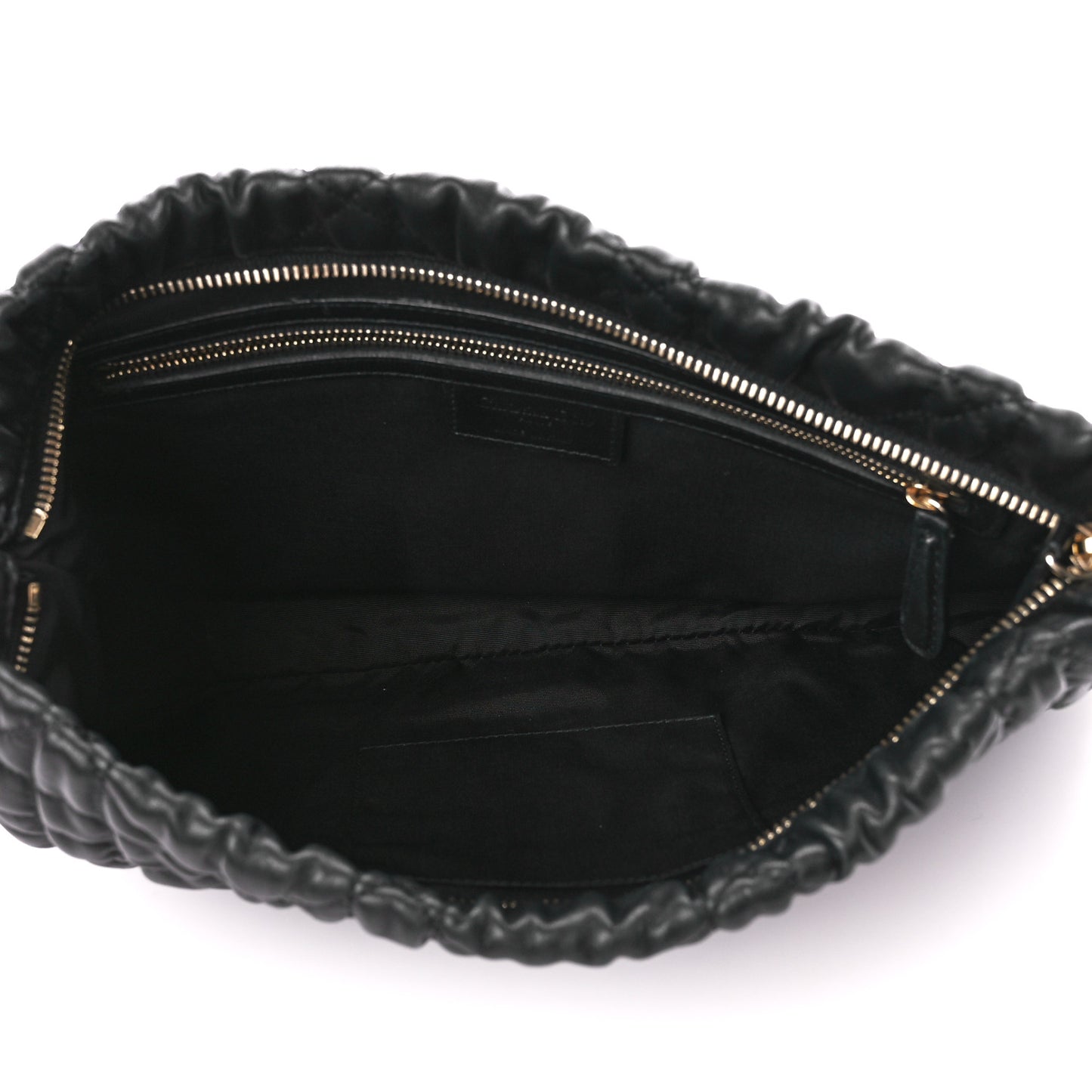 Lambskin Cannage Pouch Black