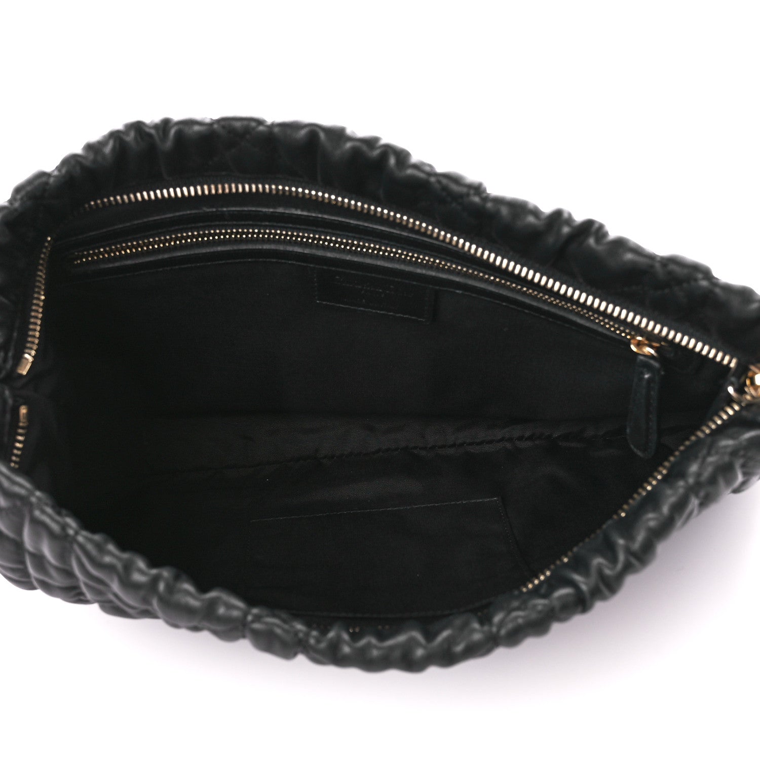 Christian Dior Lambskin Cannage Pouch Black 5 of 12