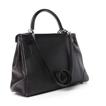 Hermes Taurillon Clemence Swift Ghillies Kelly 32 Black 3 of 14