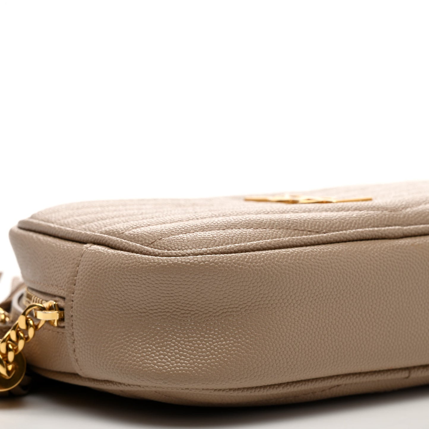 Grain De Poudre Matelasse Monogram Mini Lou Camera Bag Dark Latte