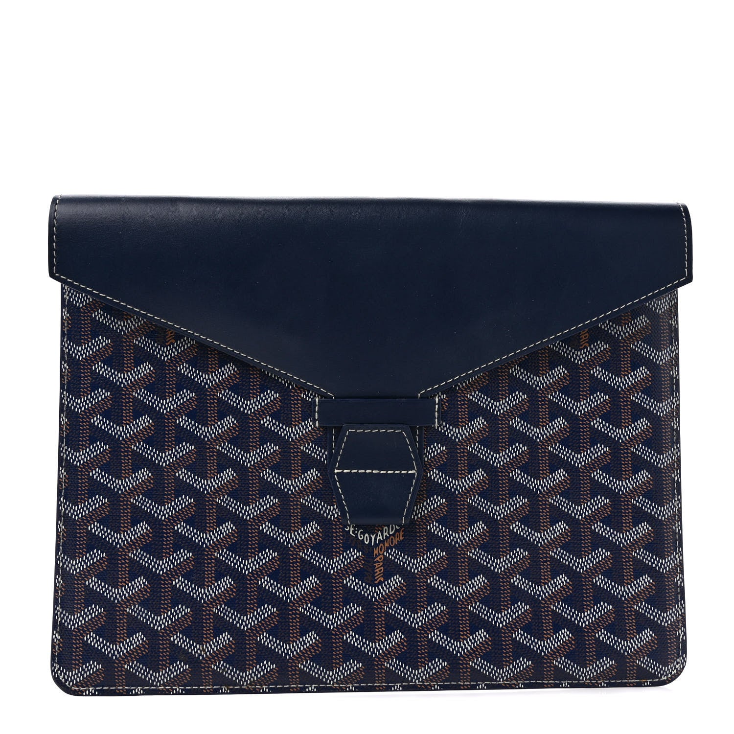 Goyard Goyardine Commando Envelope 2 Flat Large Pouch Blue 1 of 6