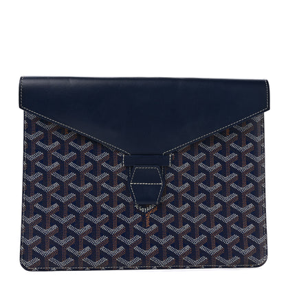 Goyard Goyardine Commando Envelope 2 Flat Large Pouch Blue 1 of 6
