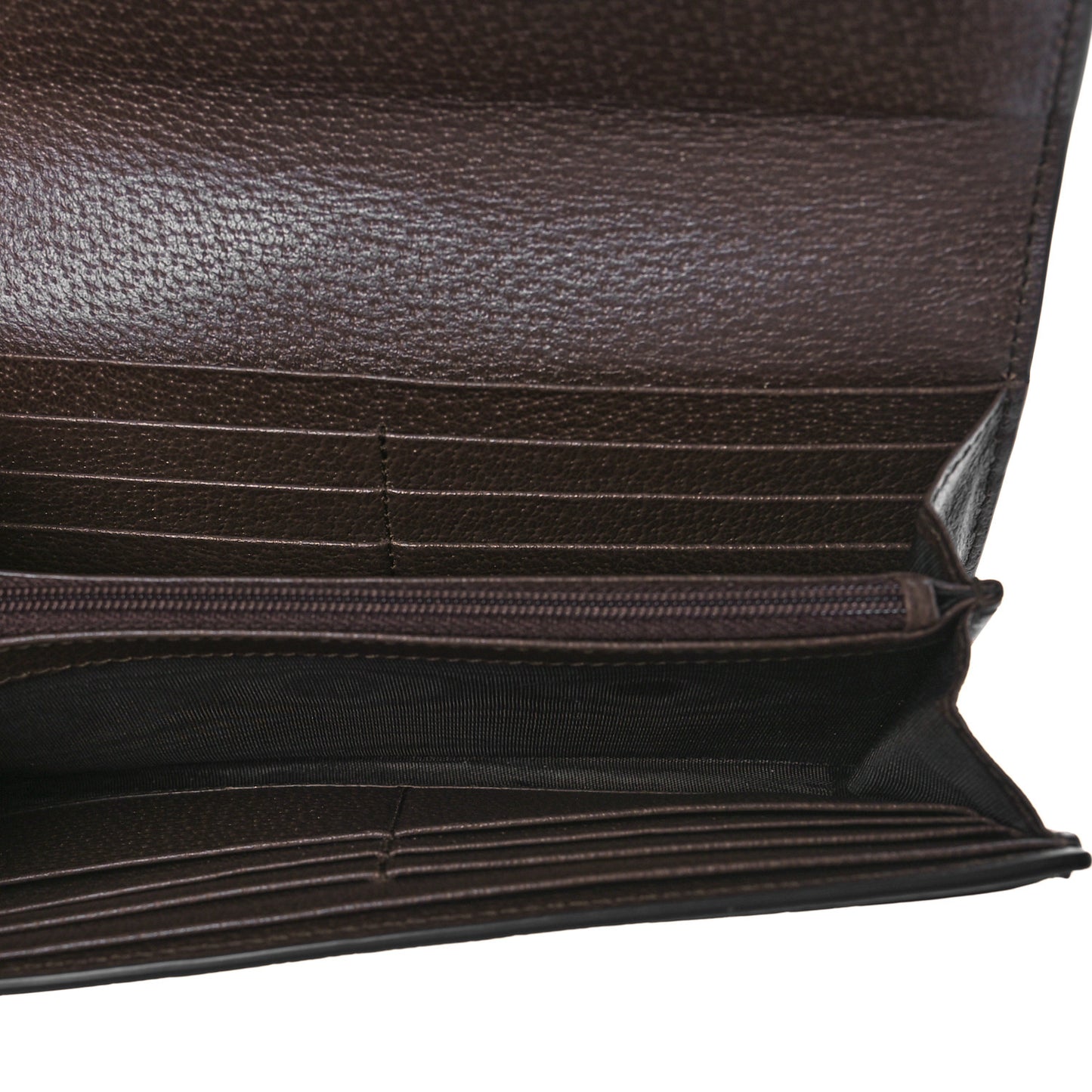 GG Supreme Monogram Web Ophidia Continental Wallet Brown