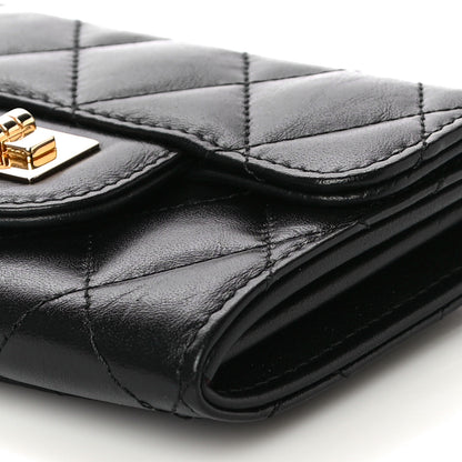Chanel Aged Calfskin Quilted Reissue Flap Card Holder Wallet Black 11 of 12