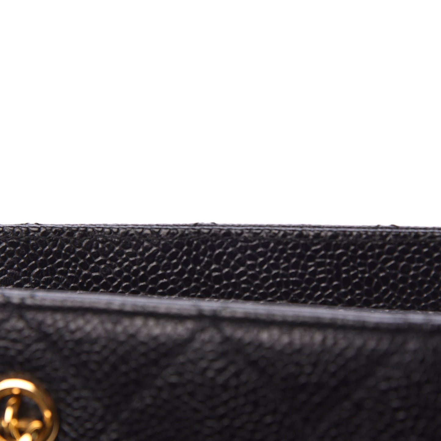 Caviar Quilted Shoulder Bag Black