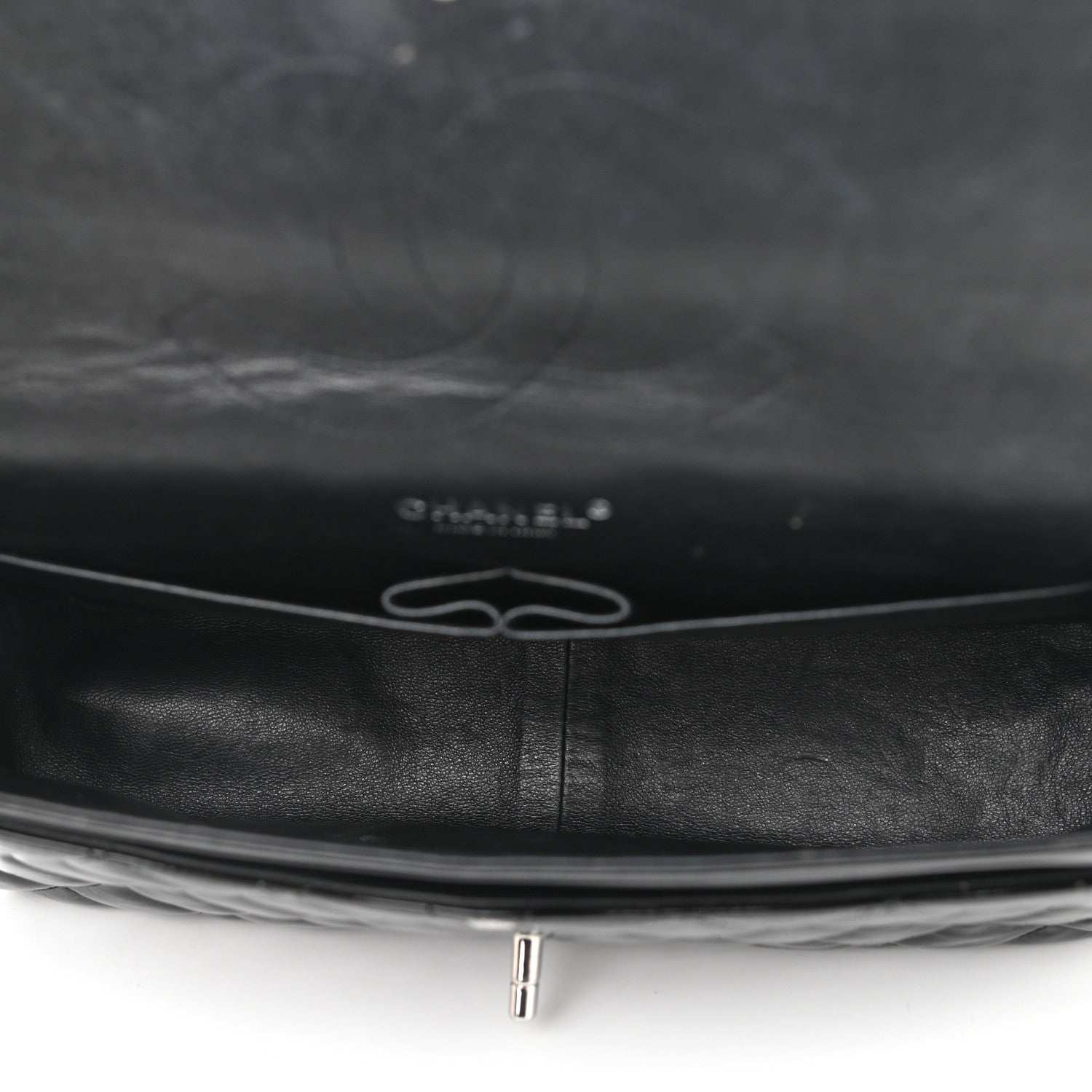 Chanel Patent Quilted Jumbo Double Flap Black 6 of 13