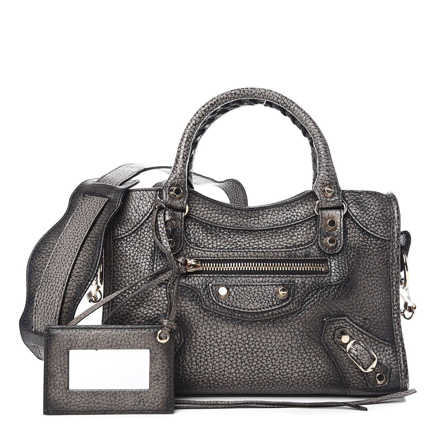 Balenciaga Grained Calfskin Classic Gold Hardware Mini City Ombre Grey Gradient 1 of 10
