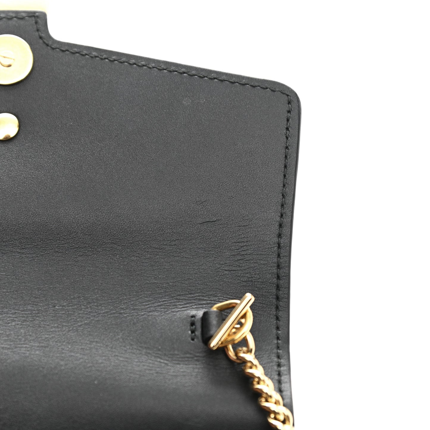 Calfskin Super Mini Sylvie Chain Shoulder Bag Black