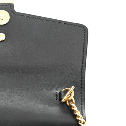 Gucci Calfskin Super Mini Sylvie Chain Shoulder Bag Black 9 of 10
