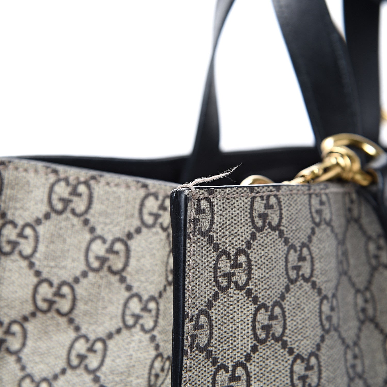 Gucci Soft GG Supreme Monogram Kingsnake Vertical Tote Black 12 of 16