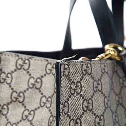 Gucci Soft GG Supreme Monogram Kingsnake Vertical Tote Black 12 of 16