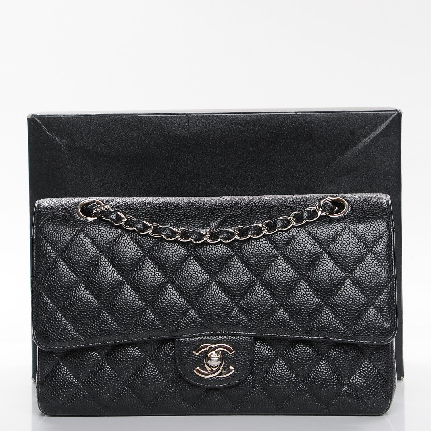 Chanel Caviar Quilted Medium Double Flap Black 9 of 9
