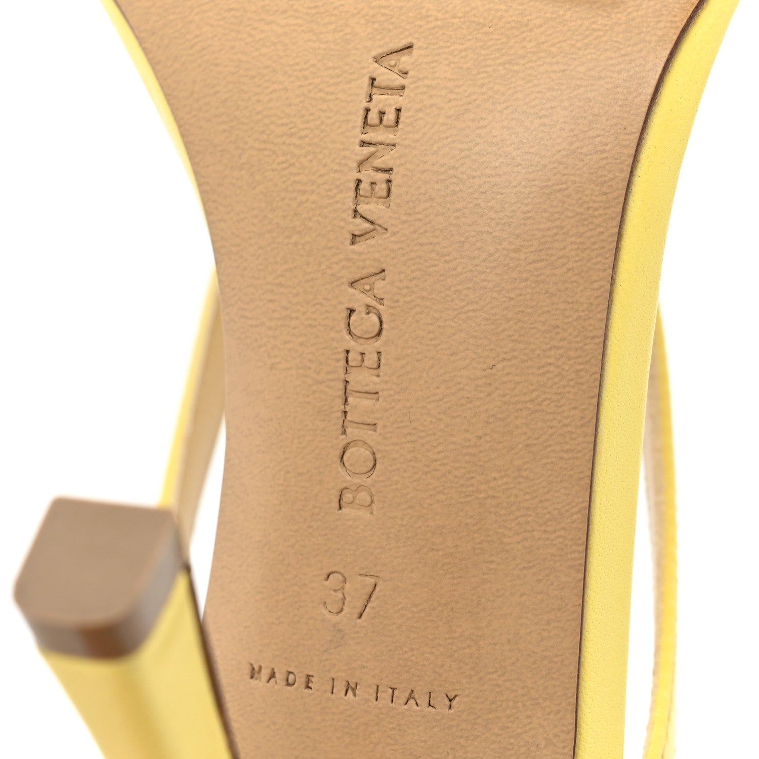 Bottega Veneta Lambskin Stretch Multi Strap 90mm Sandals 37 Lemonade 6 of 10
