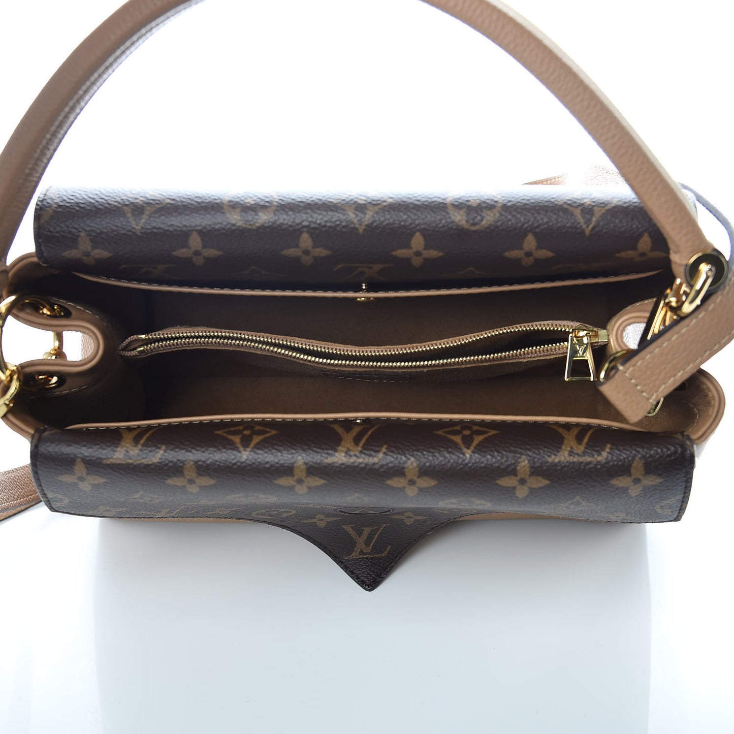 Grained Calfskin Monogram Double V Sesame