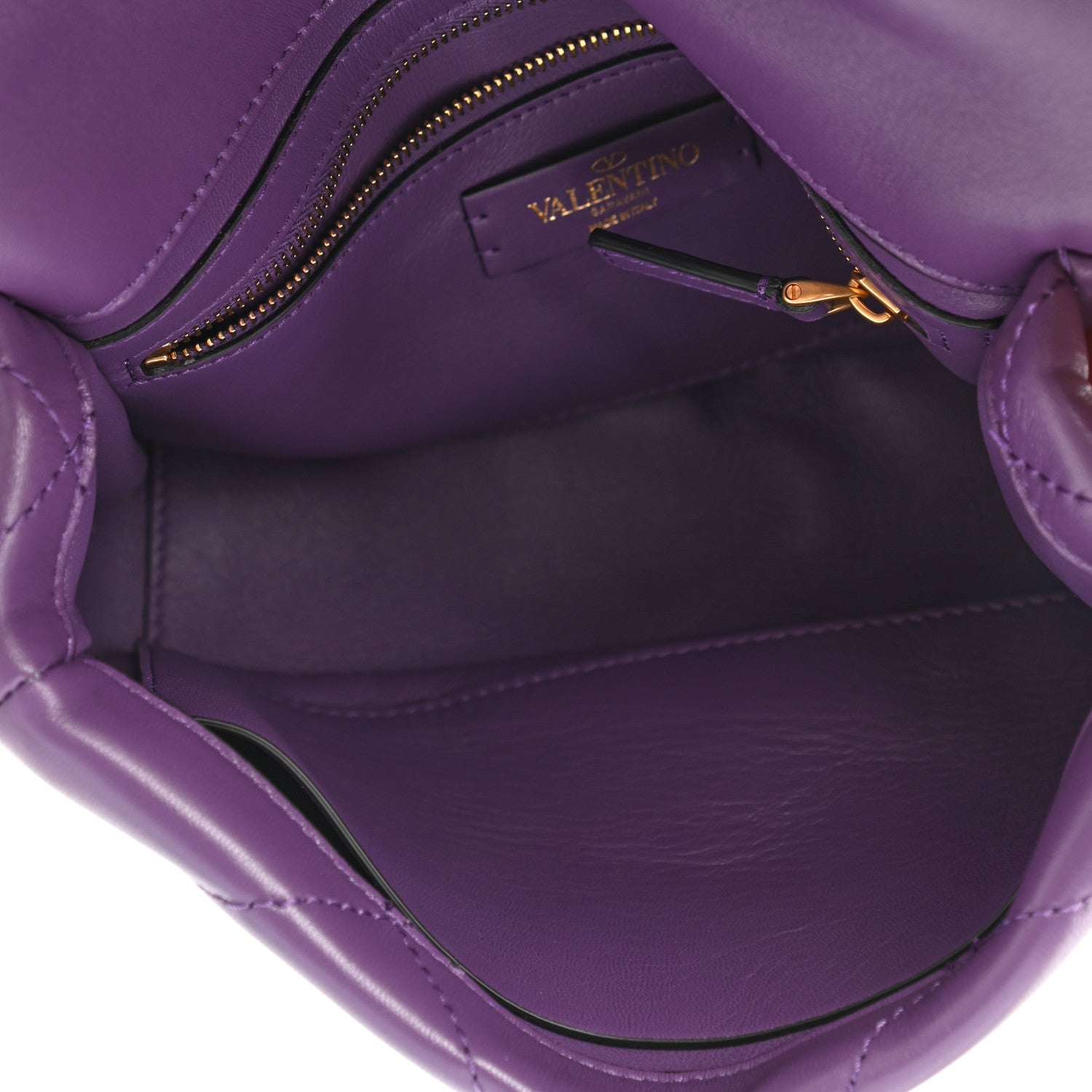 Valentino Garavani Nappa Medium Roman Stud Shoulder Bag Indian Violet 5 of 9