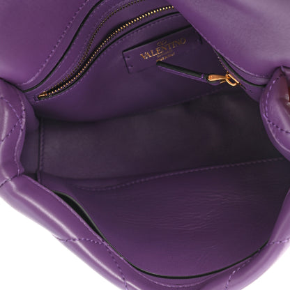 Valentino Garavani Nappa Medium Roman Stud Shoulder Bag Indian Violet 5 of 9