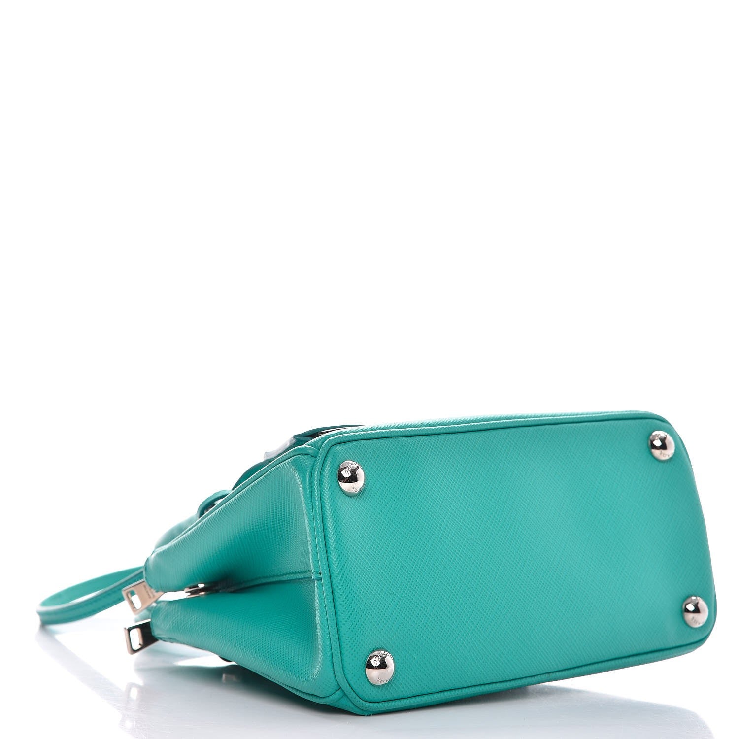 Prada Saffiano Lux Mini Galleria Double Zip Tote Giada 4 of 7