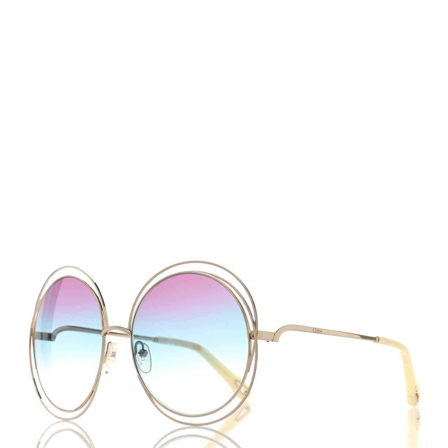Metal Oversized Round Carlina Oversized Round Sunglasses CE114SD Gold