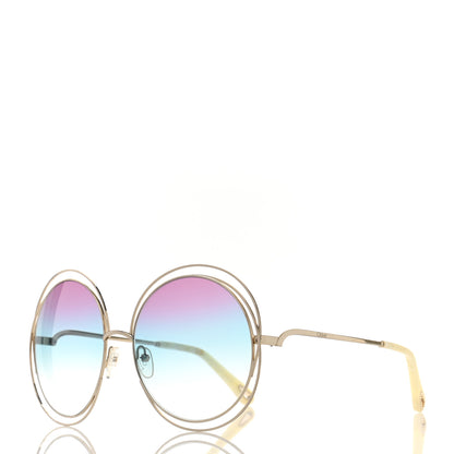 Chloe Metal Oversized Round Carlina Oversized Round Sunglasses CE114SD Gold 1 of 7