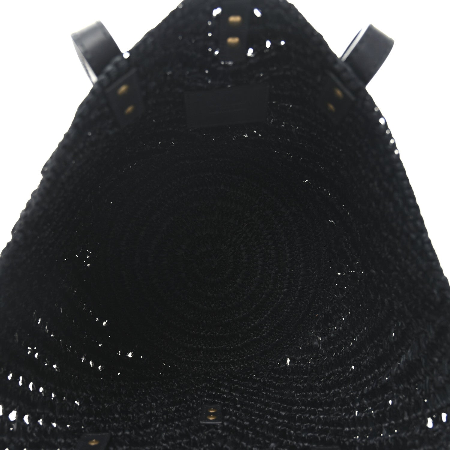 Saint Laurent Raffia Calfskin Small Panier Tote Black 5 of 10