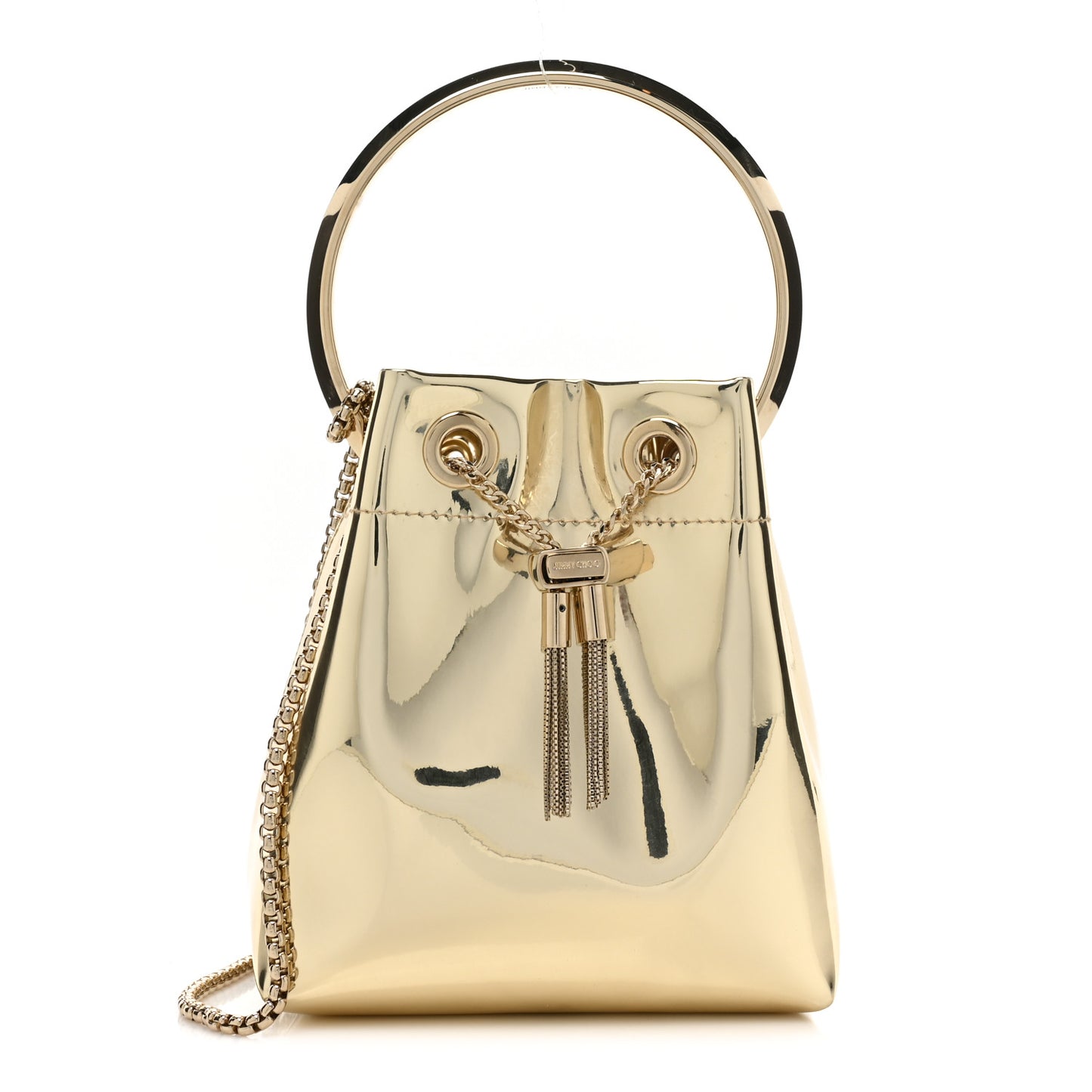 Metallic Patent Bon Bon Bag Gold