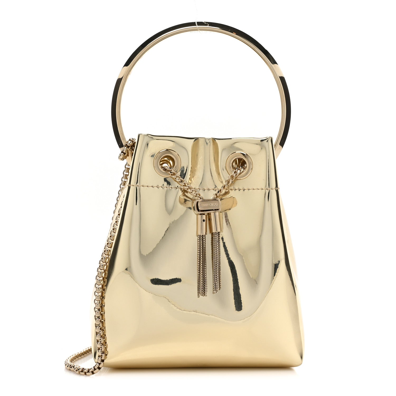 Jimmy Choo Metallic Patent Bon Bon Bag Gold 1 of 8