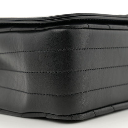 Chanel Calfskin Chevron Quilted Large Statement Flap Black 9 of 10