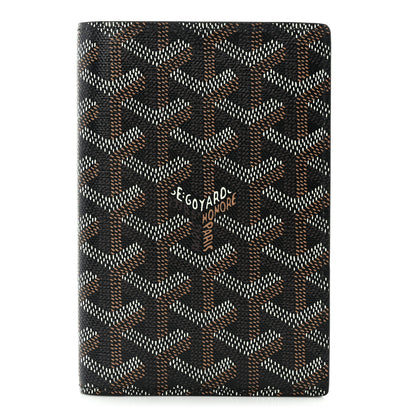 Goyard Goyardine Grenelle Passport Wallet Black Gold 1 of 7