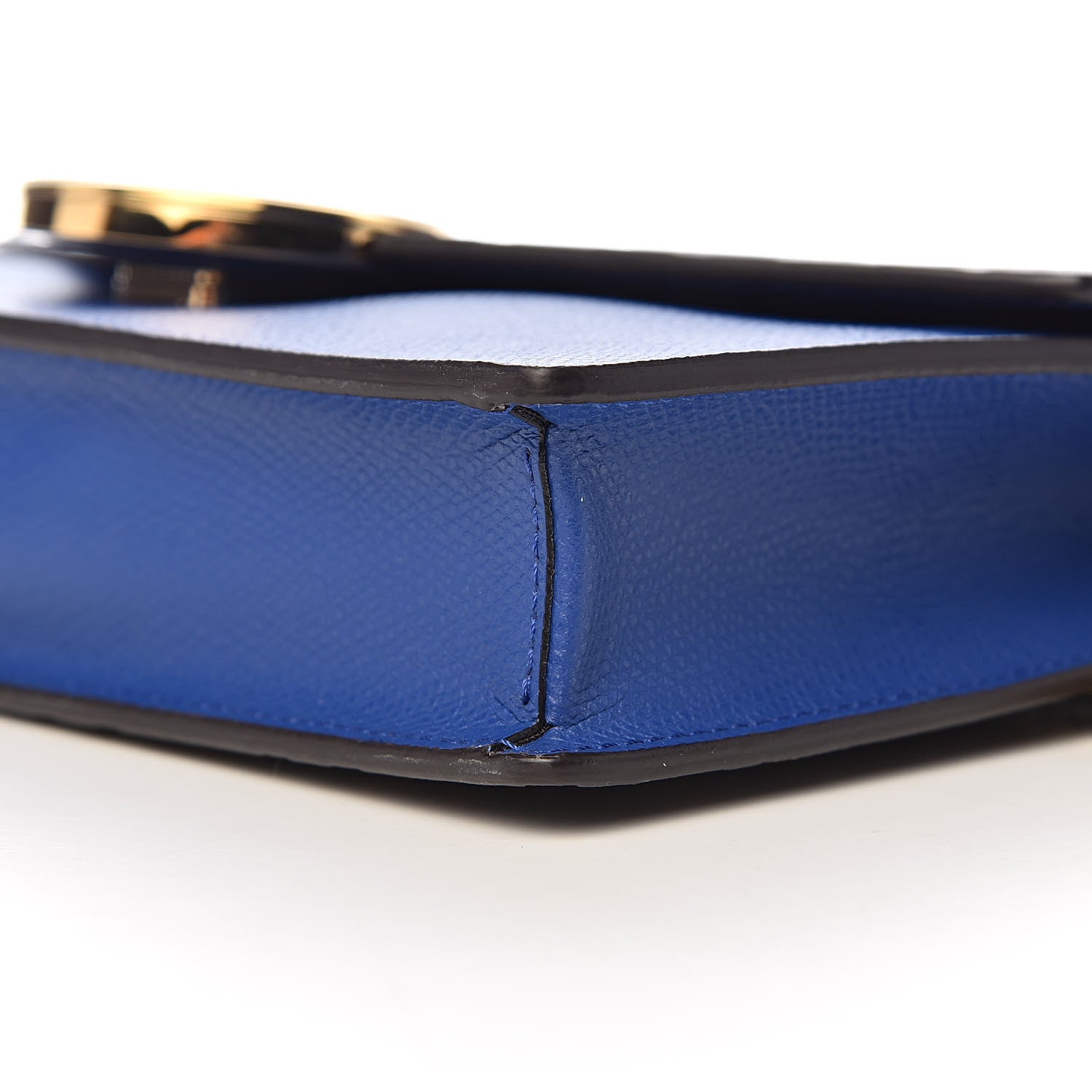 Fendi Vitello Cruise F is Fendi Bi-Color FF 1974 Embossed Medium Envelope Wallet On Chain Maya Black Blue Neon 9 of 10