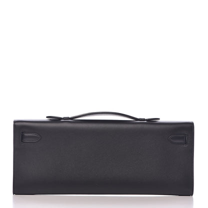 Hermes Swift Kelly Cut Clutch Pochette Black 17 of 24
