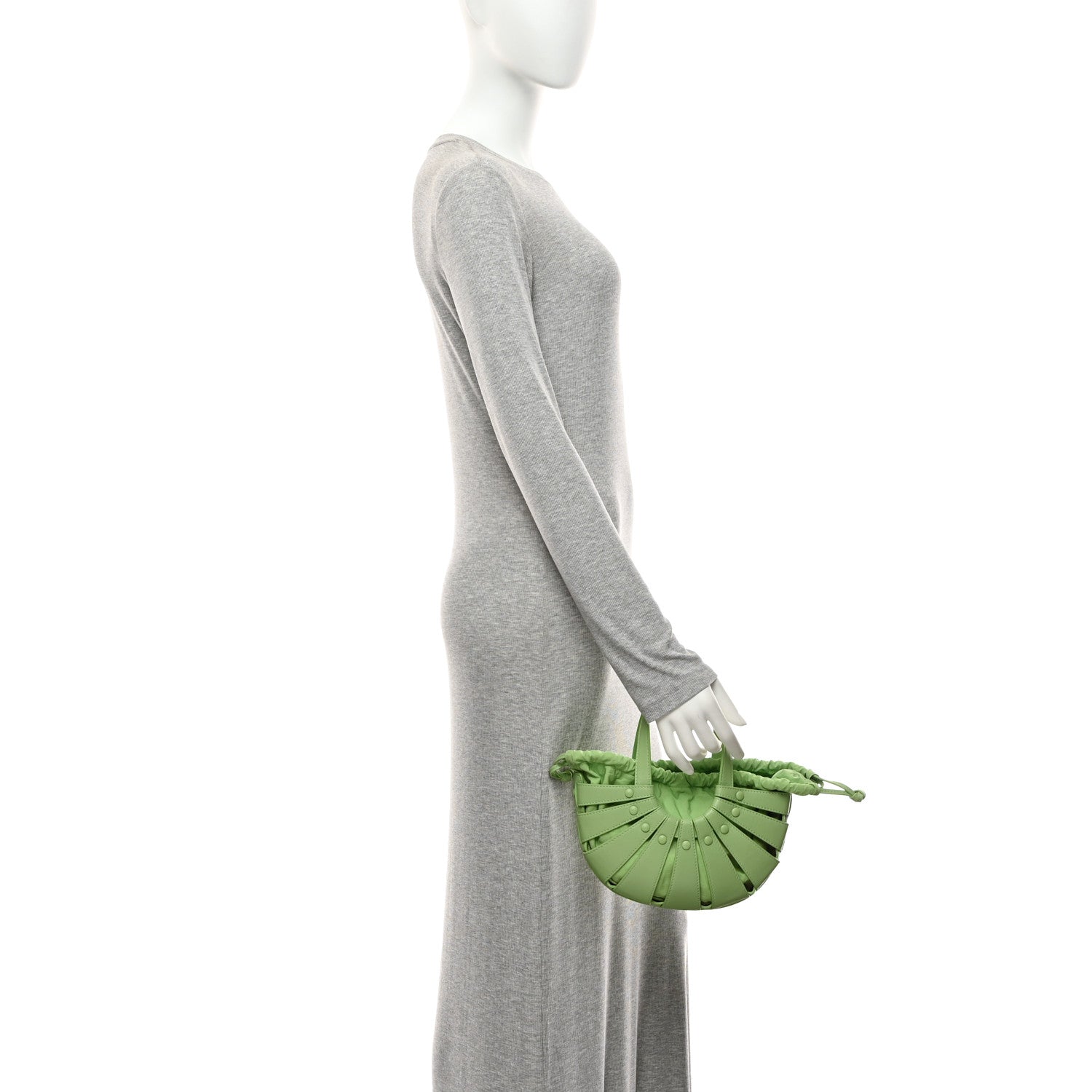 Bottega Veneta French Calfskin Small Shell Pistachio 2 of 10