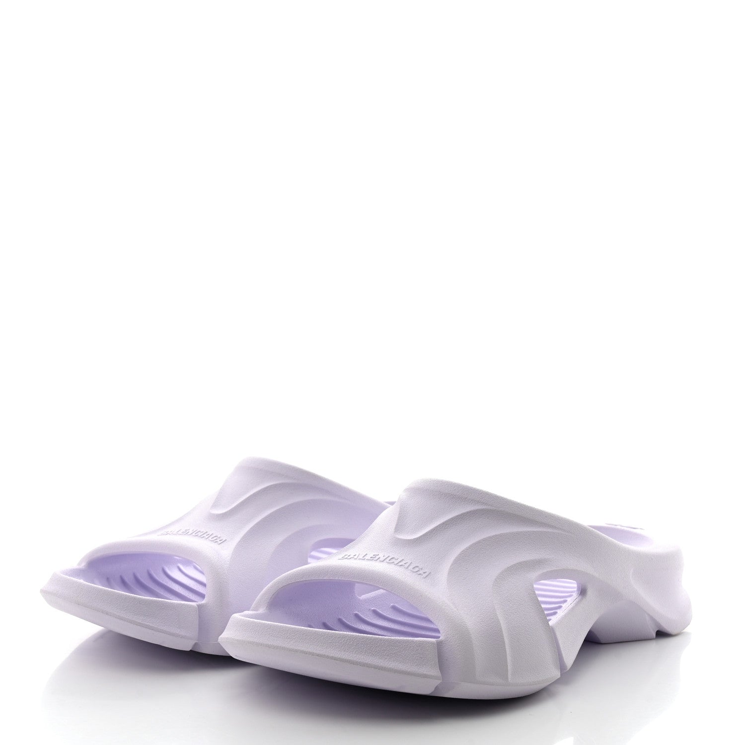Balenciaga Rubber Mens Mold Slide Sandals 42 Lilac 3 of 7