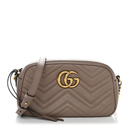 Gucci Calfskin Matelasse Small GG Marmont Chain Shoulder Bag Porcelain Rose 1 of 11