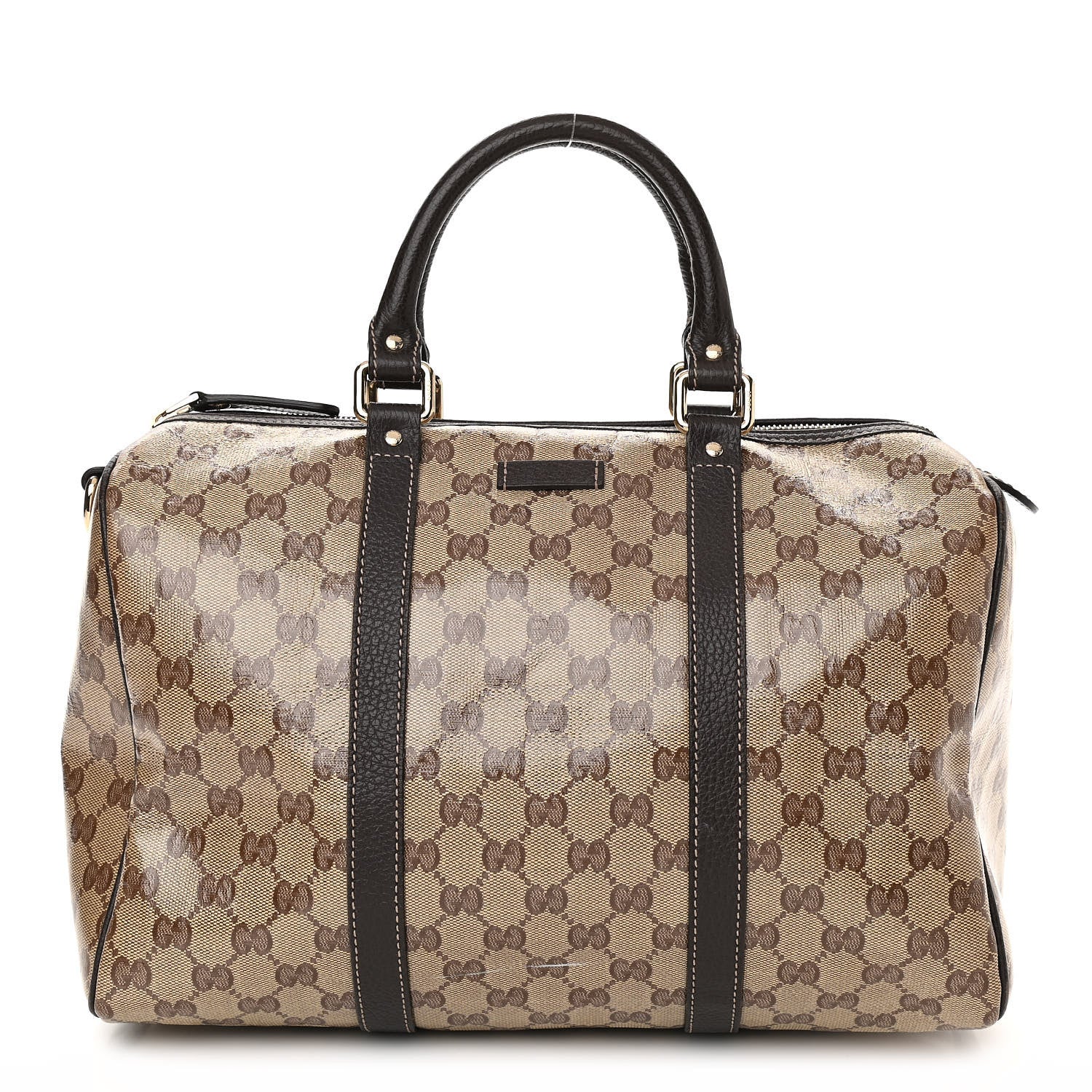 Gucci Crystal Monogram Medium Joy Boston Dark Brown 1 of 11