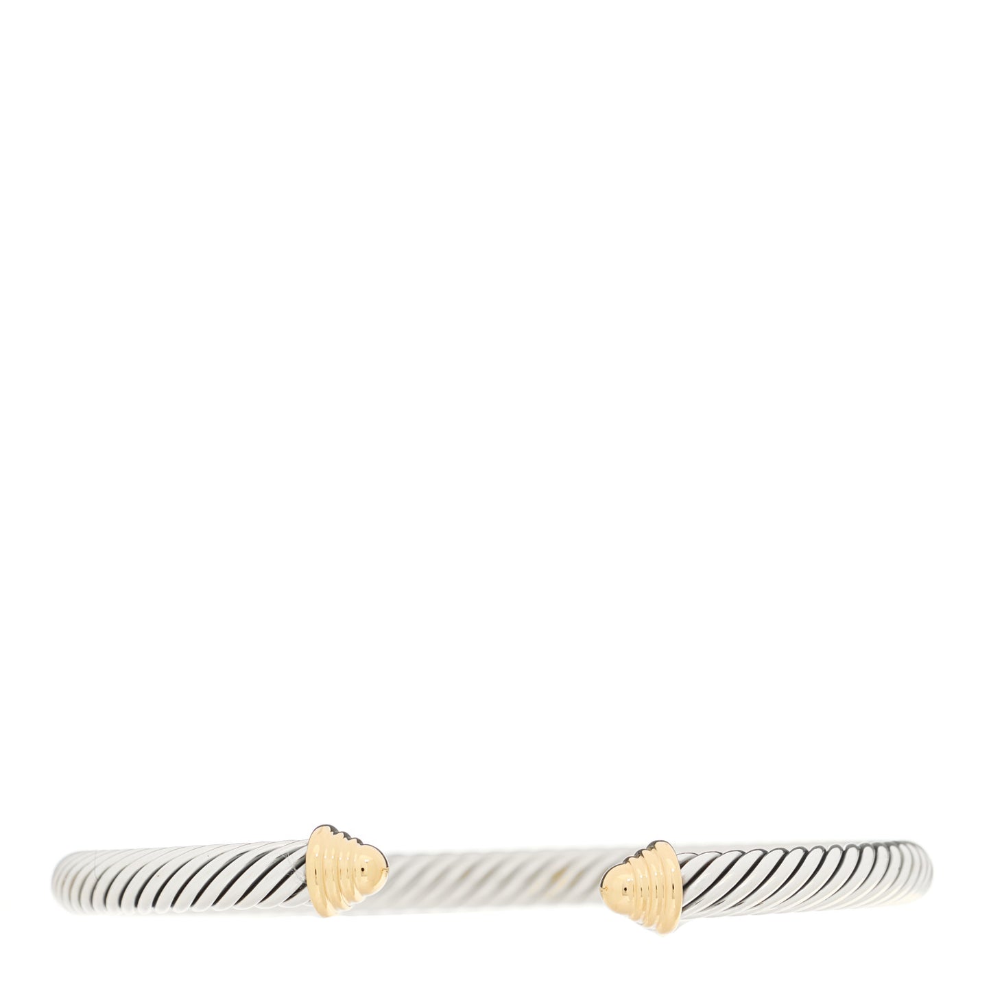 Sterling Silver 14K Yellow Gold 5mm Cable Classics Bracelet