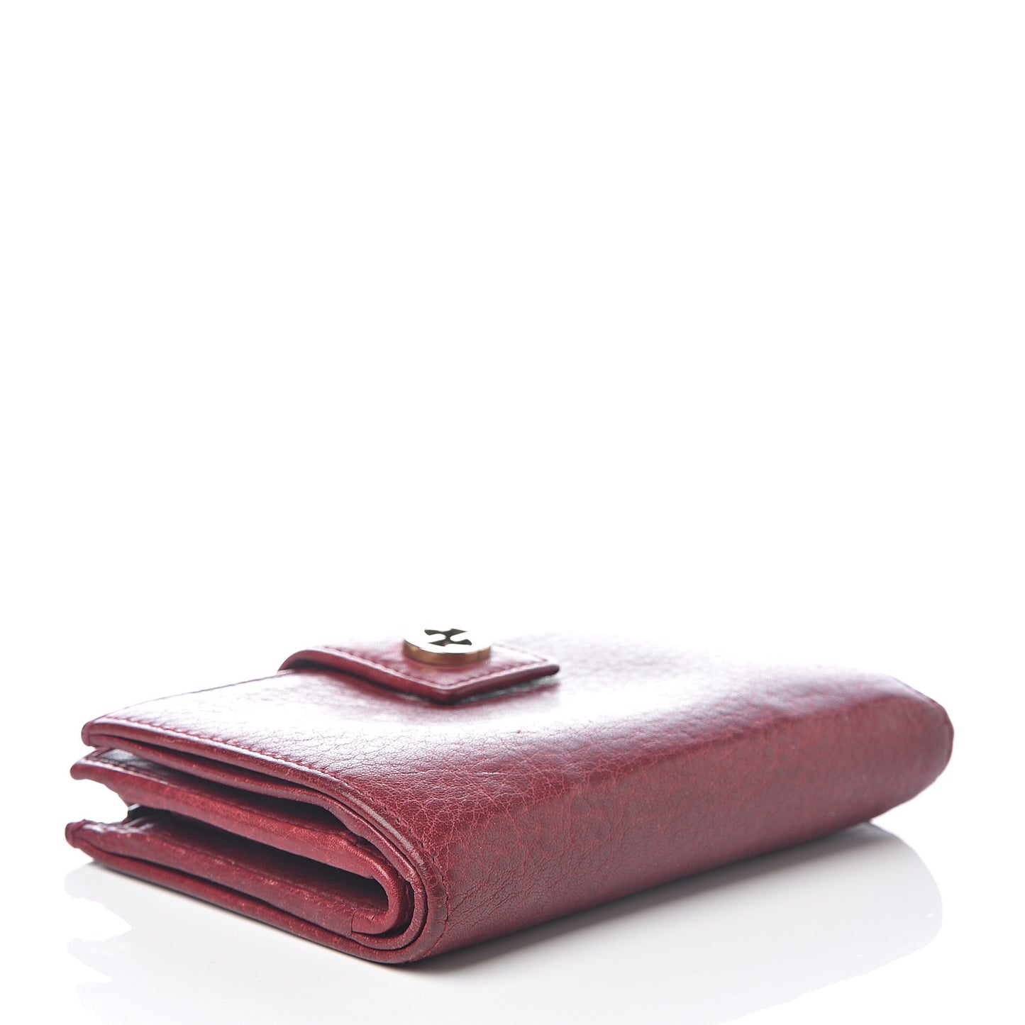 Dollar Calfskin Interlocking G Compact Wallet Red