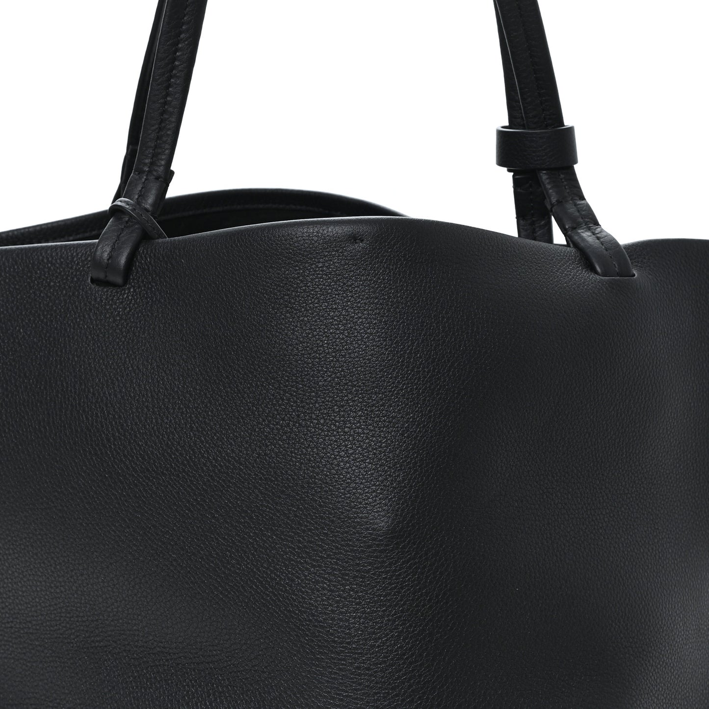 Grained Calfskin Park Tote Three Black