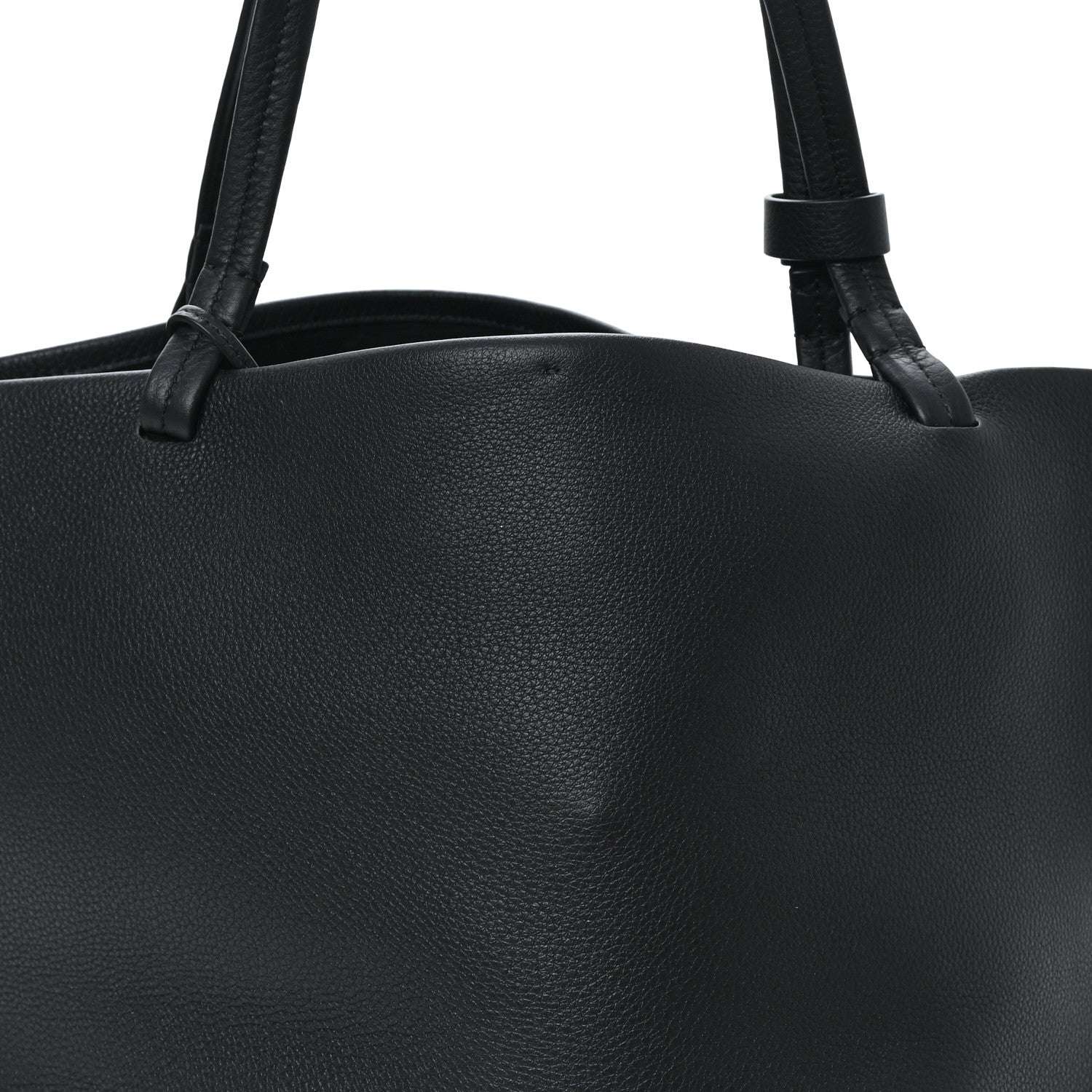 The Row Grained Calfskin Park Tote Three Black 8 of 10