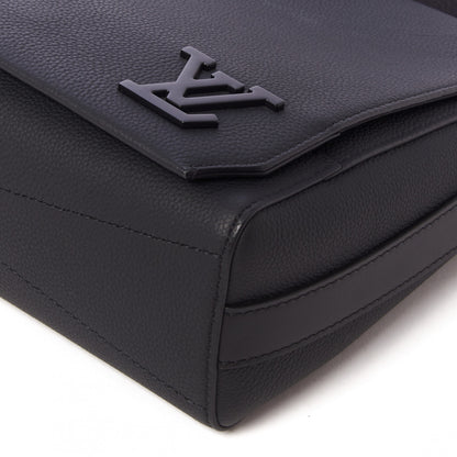 Louis Vuitton Calfskin Aerogram Messenger Black 4 of 7