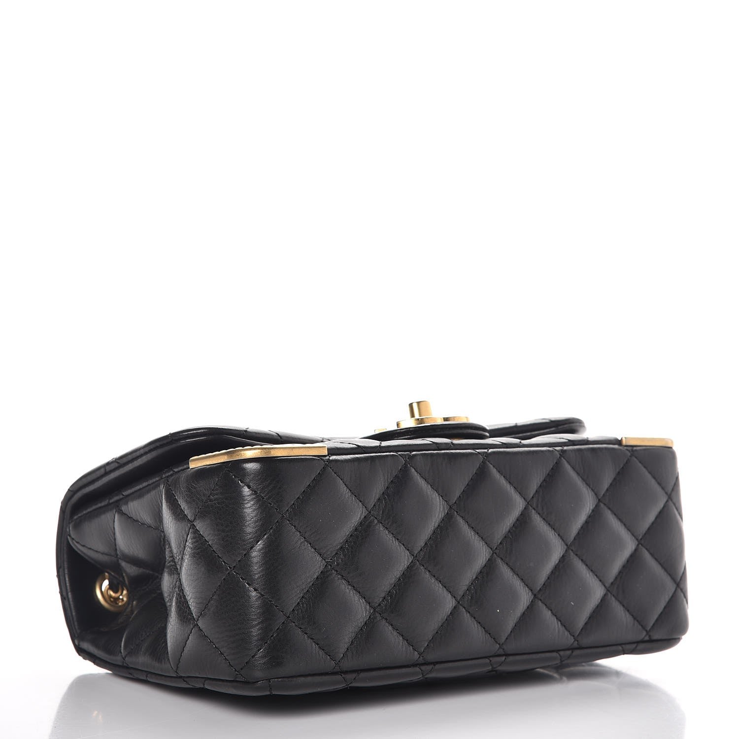 Chanel Calfskin Quilted Mini Rock The Corner Flap Black 5 of 8