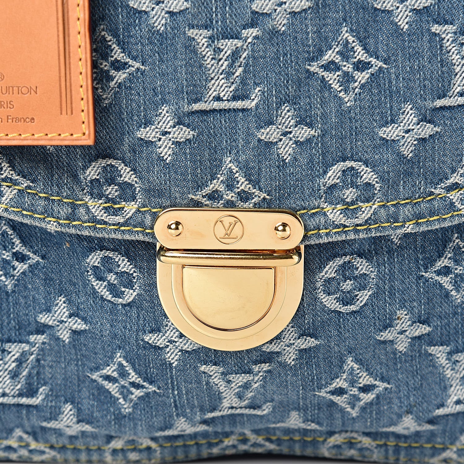 Louis Vuitton Monogram Denim Sac Plat Blue 8 of 12