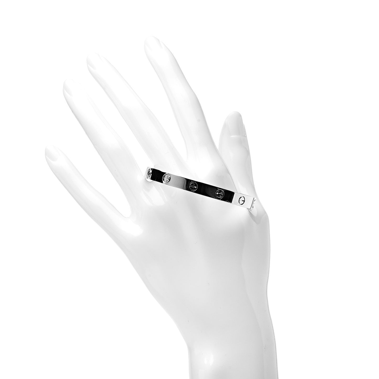 18K White Gold LOVE Bracelet 16