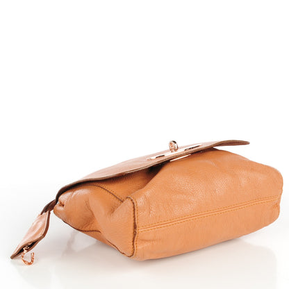 Mulberry Glossy Goatskin Small Lily Flap Apricot 4 of 8