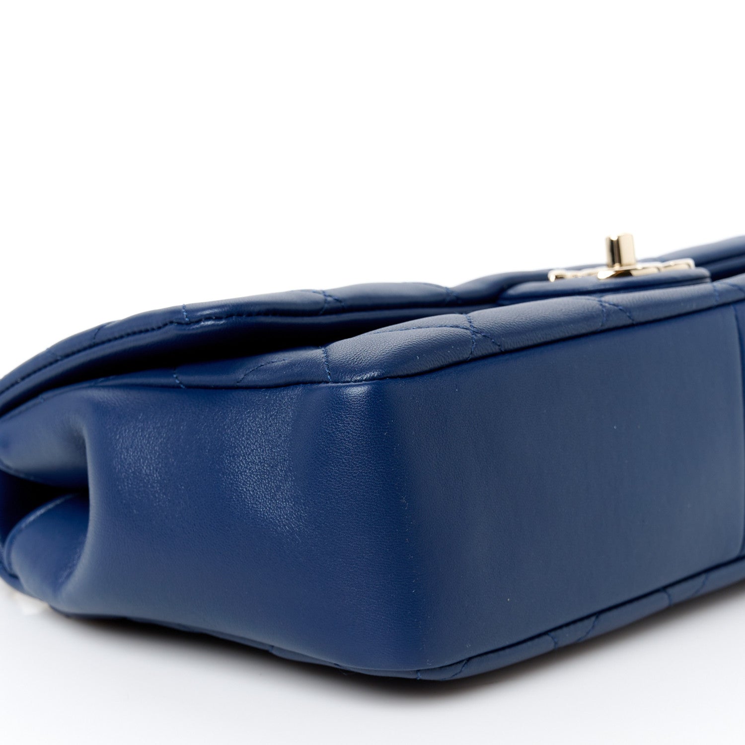 Chanel Lambskin Quilted Resin Bi-Color Chain Flap Bag Navy 10 of 11