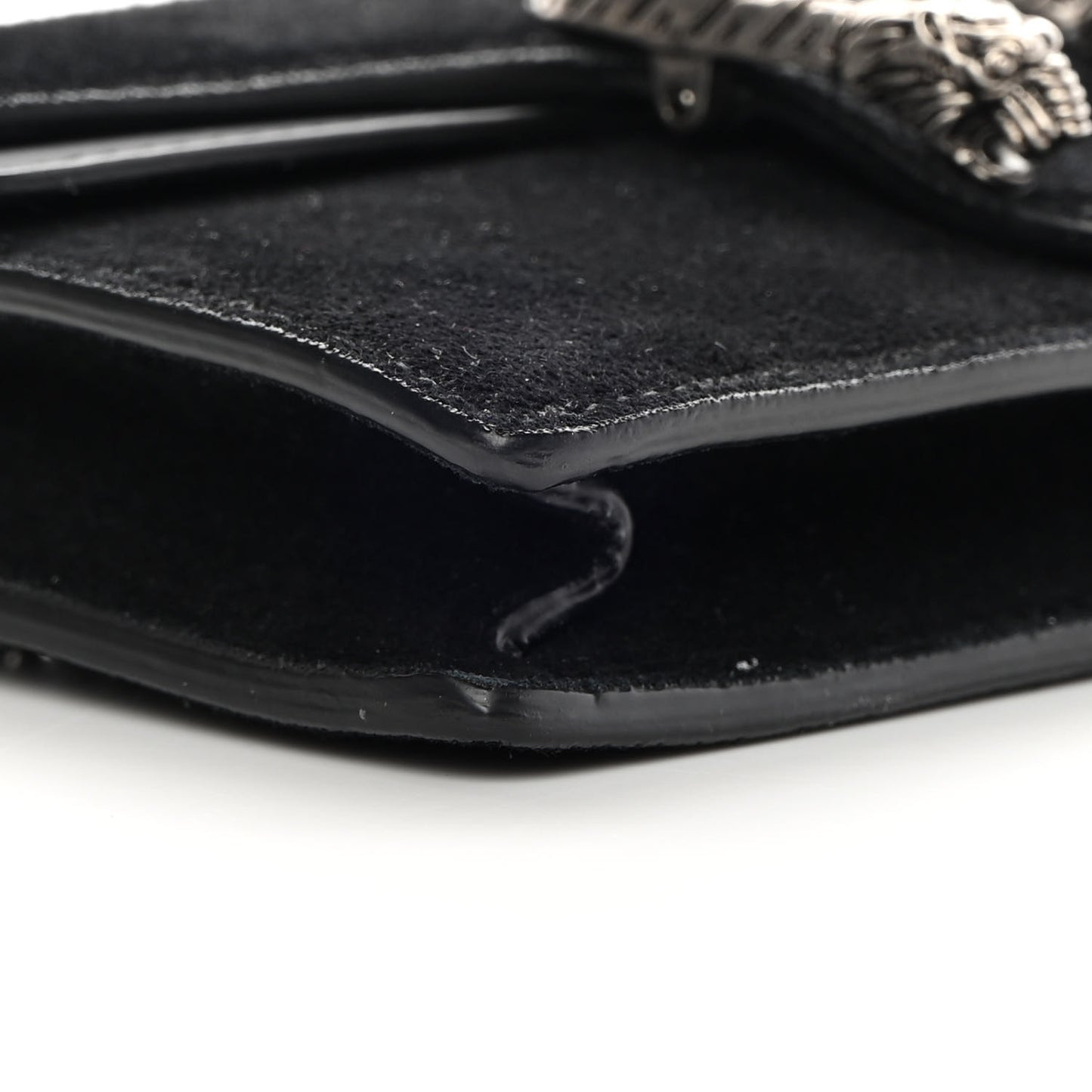 Suede Super Mini Dionysus Shoulder Bag Black