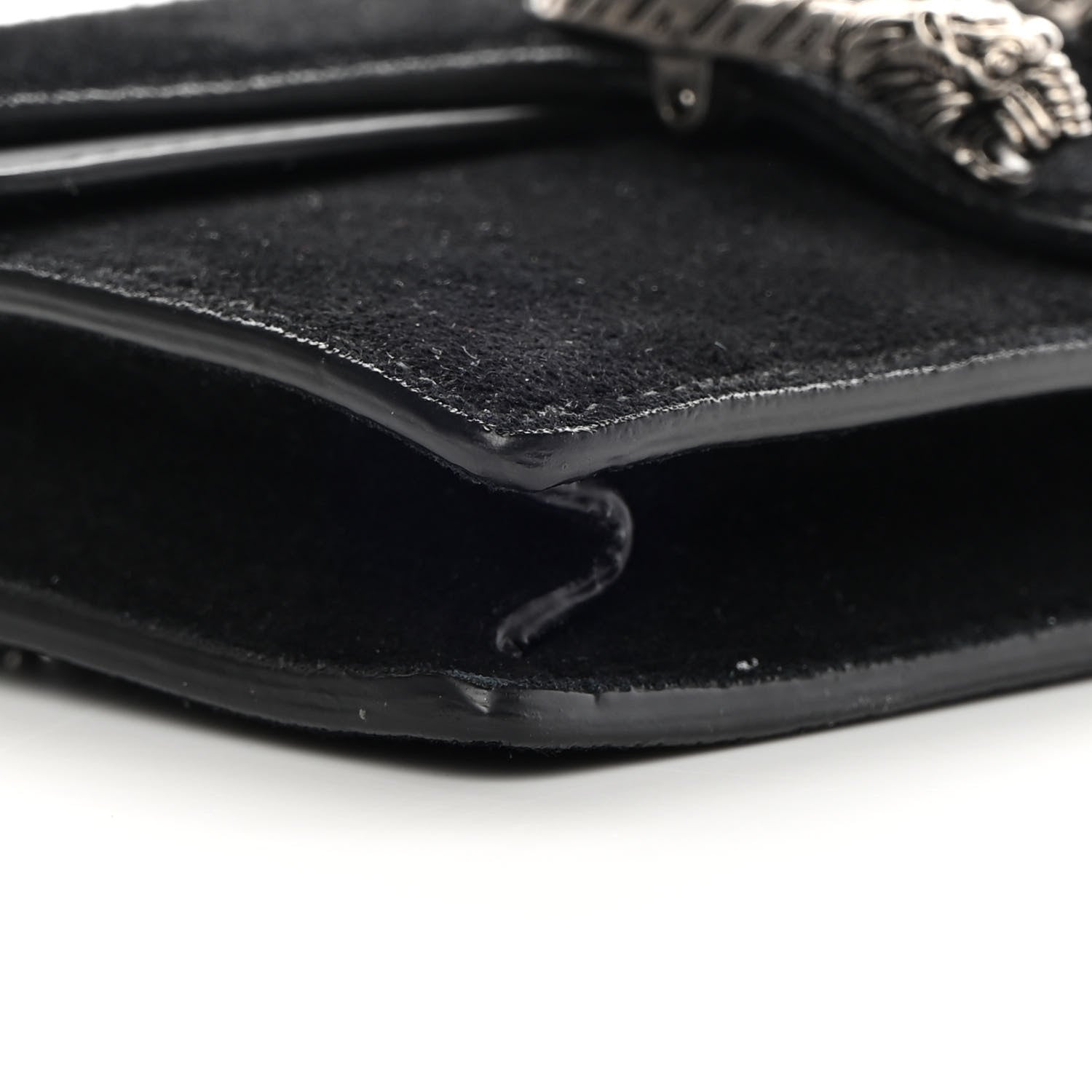 Gucci Suede Super Mini Dionysus Shoulder Bag Black 7 of 11