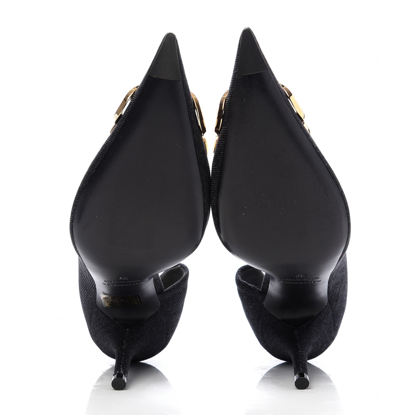 Denim BB D'Orsay Pointed Toe Knife 80mm Pump 37 Black